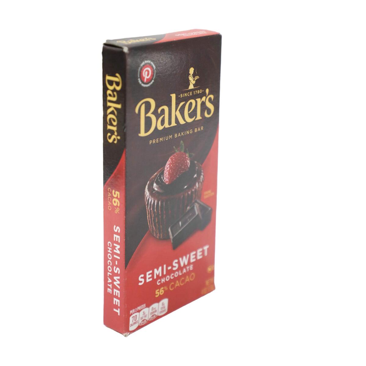 Baker's Semi Sweet Chocolate Premium Baking Bar 113 g