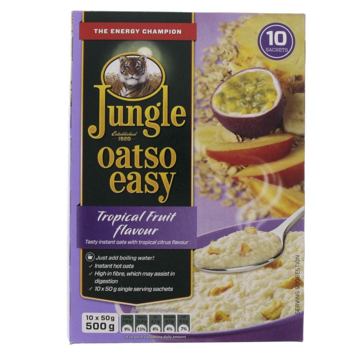 Jungle Oatso Easy Tropical Fruit Flavour Instant Oats 500 g