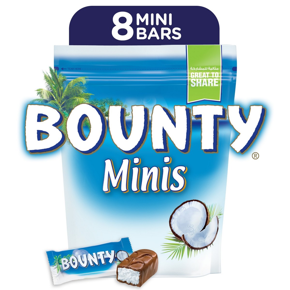 Bounty Minis Milk Chocolate Mini Bars 228g 8pcs