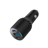 Powerology PD65W + PD20W + QC18W LED Triple Ports Car Charger,Black-PCCSR014