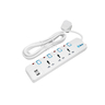 Ikon 3 Way Power Extension Socket with 2 USB, 3 Mtr, IK-2023U