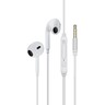 Promate Wired Earphones with Mic, Noise Isolation, Anti-Tangle Cable and Button Control, Phonic, White