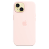 Apple iPhone 15 Silicone Case with MagSafe, Light Pink, MT0U3ZM/A