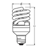 Osram Dulux Mini Twist CFL Bulb, 20W, 3 Pcs, Cool White