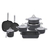 Saflon Granite Cookware Set, 13 pcs, Assorted, GSA088