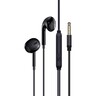 Promate Wired Earphones With Mic, Noise Isolation, Anti-tangle Cable And Button Control, Phonic, Black