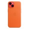 iPhone 14 Leather Case with MagSafe, Orange, MPP83ZE