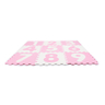 Sunta Puzzle Mat, Pack of 9, White/Pink, 1001/9B3(AB)WH/PK