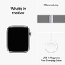 Apple Watch Series 9 GPS + Cellular, Silver Stainless Steel Case with Silver Milanese Loop, 45 mm, MRMQ3