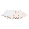 Sunta Puzzle Mat, 8 pcs, Beige/White, 1010G/8--BGE/WHT