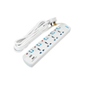 Ikon 4 Way Power Extension Socket with 2 USB Port, 3m Cable Length, IK-4025NU