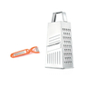 Home Stainless Steel 4 in 1 Grater + Multi Peeler, HGP