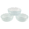 Glascom Decorative Glass Bowl Set, 3 pcs, Amber, KAPA001