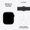 Apple Watch Series 10 GPS, 46 mm Jet Black Aluminium Case with Black Sport Band - S/M