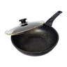 My Dot Marble Coating Wok Pan WGlsLid VB63030