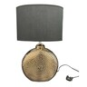 Maple Leaf Ceramic Table Lamp Black