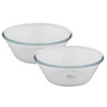 Home Glass Bowl 2pcs 7 x 20cm IKE-49