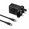 WiWu 30W PD Fast Charger with Type-C to Lightning Cable, QCBTCL, Black