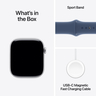 PRE-ORDER Apple Watch Series 10 GPS, 42mm Silver Aluminium Case with Denim Sport Band - M/L, MWWC3QA/A