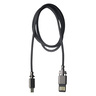 Trands Metal Connector Micro USB Cable, 1 m, Black, TR-CA1330