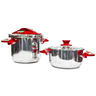 Falez Stainless Steel Pressure Cooker, 7L + 4L, F275