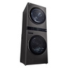 LG 27" Wash Tower, 19/16 kg, 1100 RPM, Black Steel, W1S1CVK2EHM