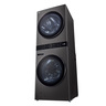 LG 27" Wash Tower, 19/16 kg, 1100 RPM, Black Steel, W1S1CVK2EHM