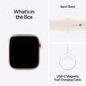 Apple Watch Series 10 GPS, 46 mm Rose Gold Aluminium Case with Light Blush Sport Band - S/M, MWWT3QA/A