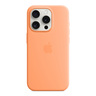 Apple iPhone 15 Pro Silicone Case with MagSafe, Orange Sorbet, MT1H3ZM/A