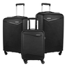 American Tourister Phoenix 4 Wheel Hard Trolley, 3 pc Set, Black