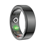 Green Lion Smart Ring With Charging Case-Size 8(8-18.1mm)-Black