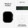 Apple Watch Ultra 2 GPS + Cellular, 49 mm Black Titanium Case with Dark Green Alpine Loop - Small