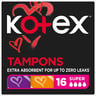 Kotex Tampons Silky Cover Size Super 16 pcs