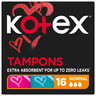 Kotex Tampons Silky Cover Size Normal 16 pcs