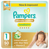 Pampers Ultimate Comfort Taped Diapers, Size 1, 2-5kg 50 pcs