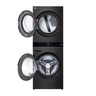 LG 27" Wash Tower, 19/16 kg, 1100 RPM, Black Steel, W1S1CVK2EHM