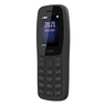 Nokia 105 TA-1459 Dual SIM Feature Phone, 4 MB RAM, Charcoal