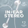 Promate Wired Earphones With Mic, Noise Isolation, Anti-tangle Cable And Button Control, Phonic, White