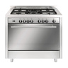 Glemgas Gas Cooking Range, 5 Burners, 100 x 60 cm, Stainless Steel, M165EI