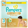 Pampers Ultimate Comfort Taped Diapers, Size 3, 6-10kg, Mega Pack, 62 pcs