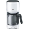 Braun Coffee Maker, 1000W, White, KF3100