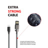 Trands Metal Connector Micro USB Cable, 1 m, Black, TR-CA1330