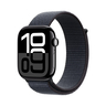 Apple Watch Series 10 GPS + Cellular, 42mm Jet Black Aluminium Case with Ink Sport Loop, MWX83QA/A