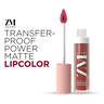 Zayn & Myza Transfer-Proof Power Matte Finish Lip Color, Blush Nude, 6 ml