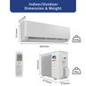 Gree Split Air Conditioner, 1.5T, Rotary Compressor, White, PULAR-R18C3 
