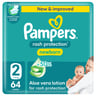 Pampers Rash Protection Taped Diapers, Size 2, 3-8kg, Jumbo Pack, 64 pcs