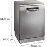 Bosch Series 4 Free-Standing Dishwasher, 6 Programs, 14 Place Settings, Stainless Steel, SMS4HMI65M