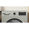 Bosch Series 4 Front Load Heat Pump Tumble Dryer, 9 kg, Silver Inox, WQG2410XGC