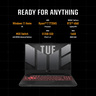 Asus TUF A15 Gaming Laptop, 15.6 Inches, Ryzen 7 R7-7735HS, 16GB RAM, 512GB SSD, NV RTX4060, Windows 11 Home, Mecha Gray, FA507NV-LP023W