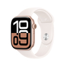 Apple Watch Series 10 GPS, 46 mm Rose Gold Aluminium Case with Light Blush Sport Band - M/L, MWWU3QA/A